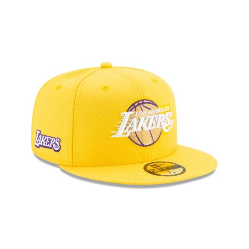 NBA Los Angeles Lakers 2019 Authentics City Series Alt 59Fifty Fitted (FTH9494) - Yellow New Era Caps